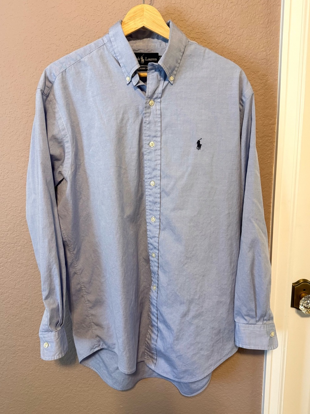 Ralph Lauren Men's Light Blue Button-Down Oxford Shirt